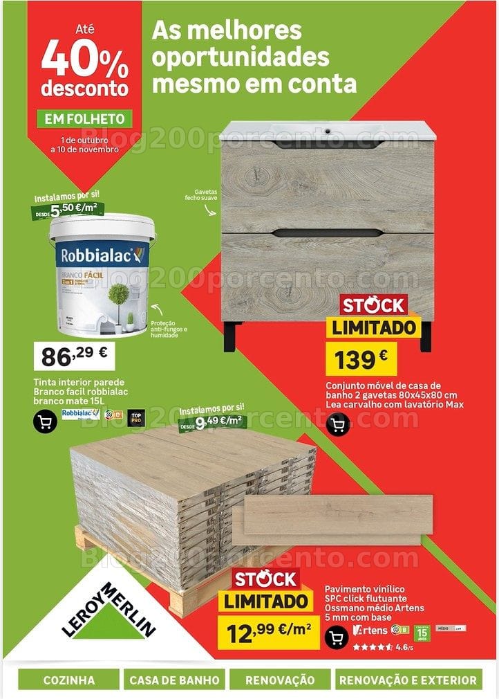 Antevisão Folheto LEROY MERLIN Madeira Promoções de 1 outubro a 10 novembro
